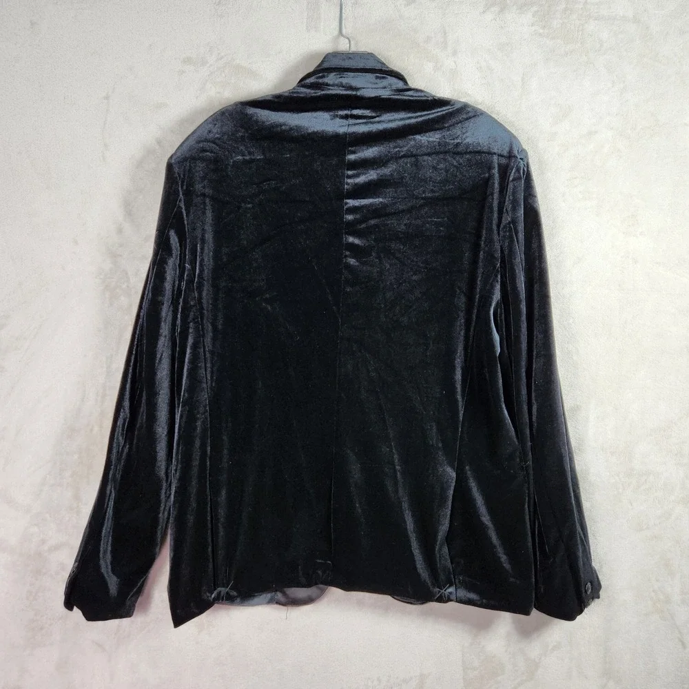 Jaywalker Velvet Suiting Mens Large Black Blazer Jacket Classic Holiday Party